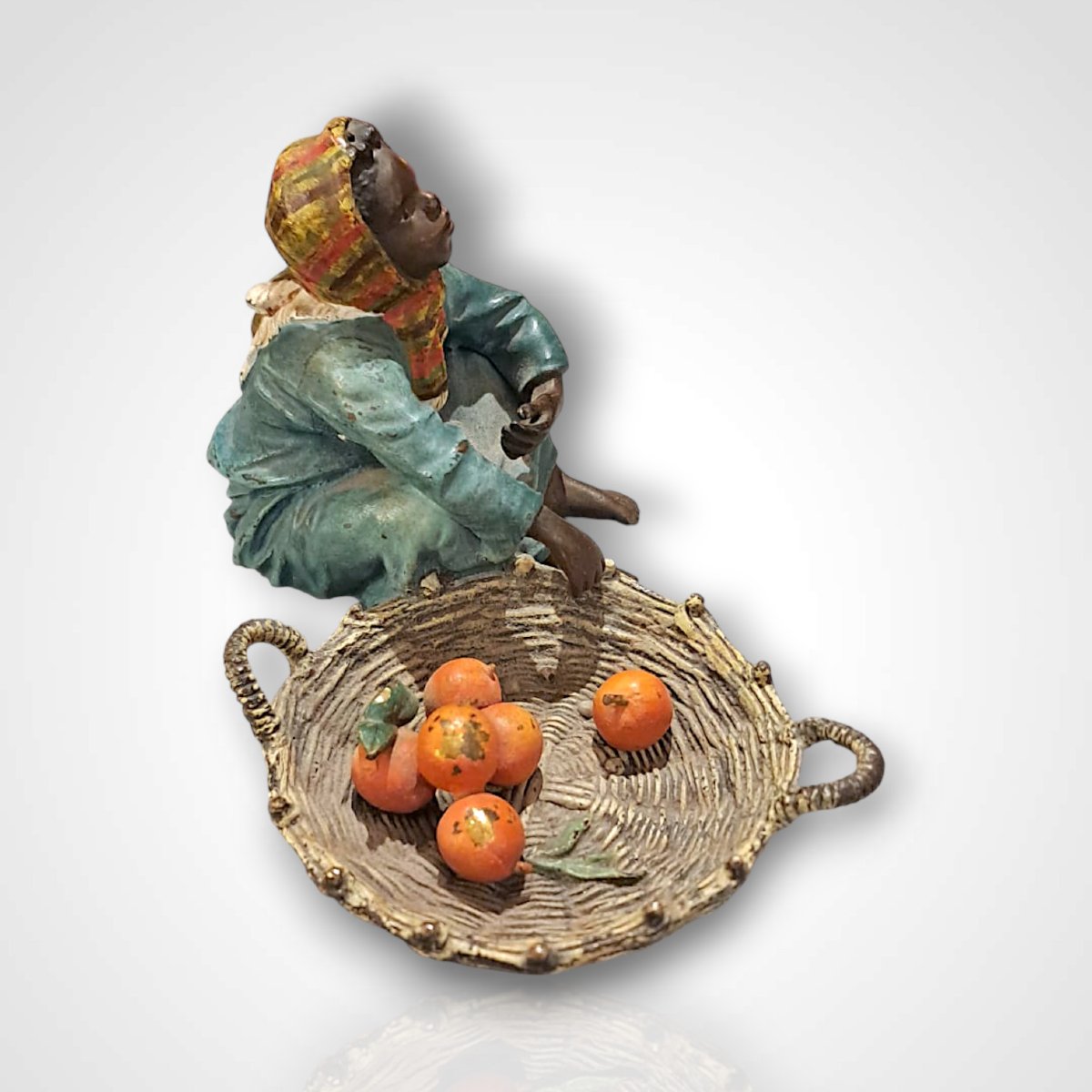 Franz Xavier Bergmann, bronze de Vienne à sujet orientaliste, fin XIXe-photo-2