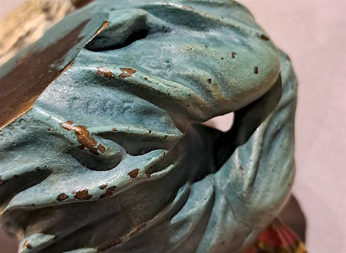 Franz Xavier Bergmann, bronze de Vienne à sujet orientaliste, fin XIXe-photo-3