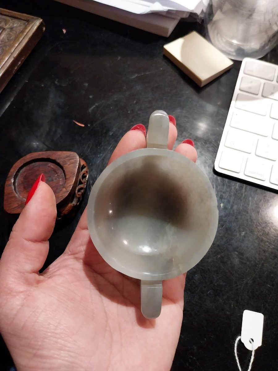 Coupe en jade décorative, Chine , XVIIIe-photo-5