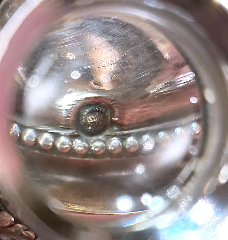 Carafe en cristal et argent, fin XIXe-début XXe-photo-2