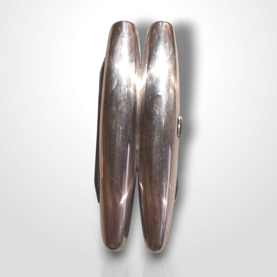 Etui &agrave; cigares de voyage en argent massif, XX-photo-4