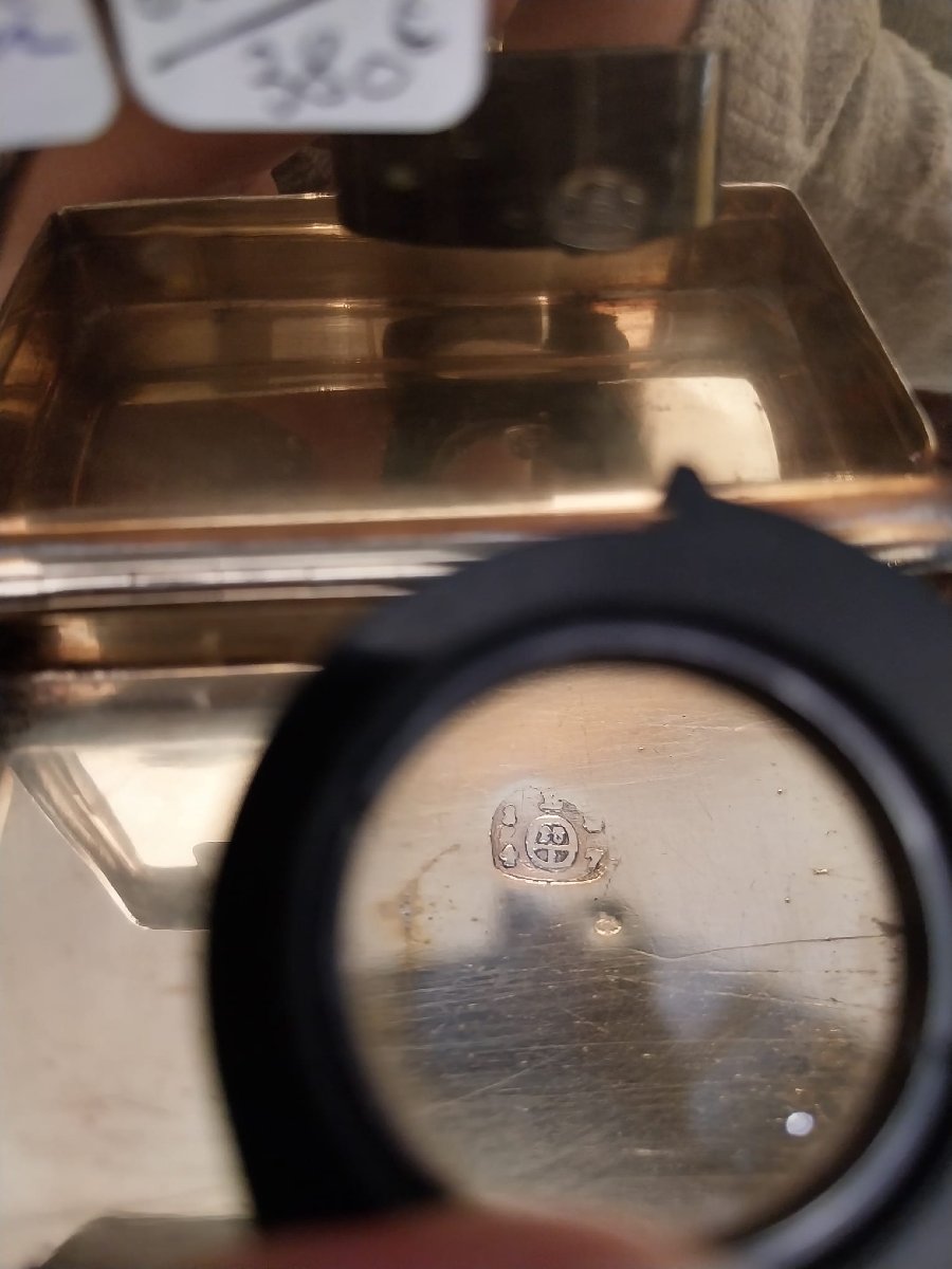 Tabatière en argent massif , XXe.-photo-6