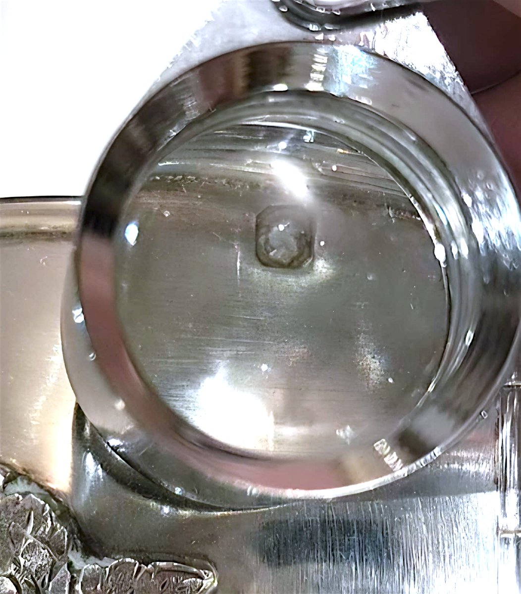 Aiguière en cristal et argent, fin XIXe-début XXe-photo-5