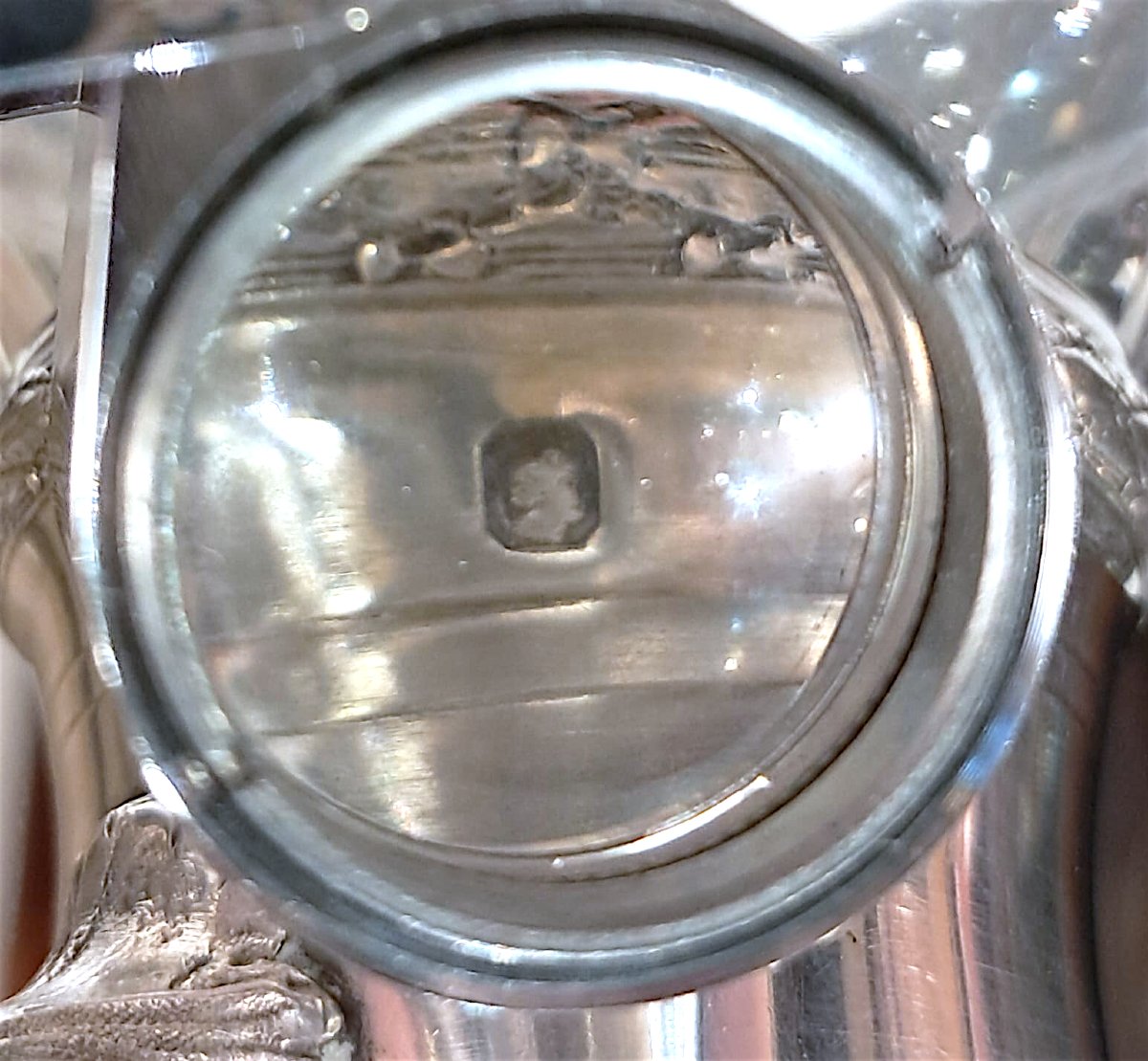 Aiguière en cristal et argent, fin XIXe-début XXe-photo-6