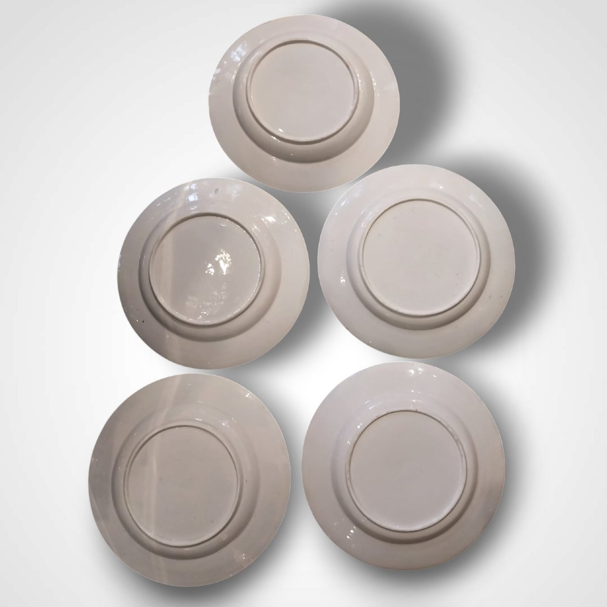 Set Of Tournai Porcelain Soup Plates, 18th Century-photo-2