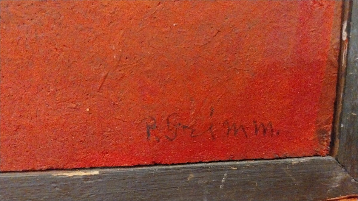 Pierre Grimm (1898–1979), Mixed Media On Panel, 20th Century-photo-4