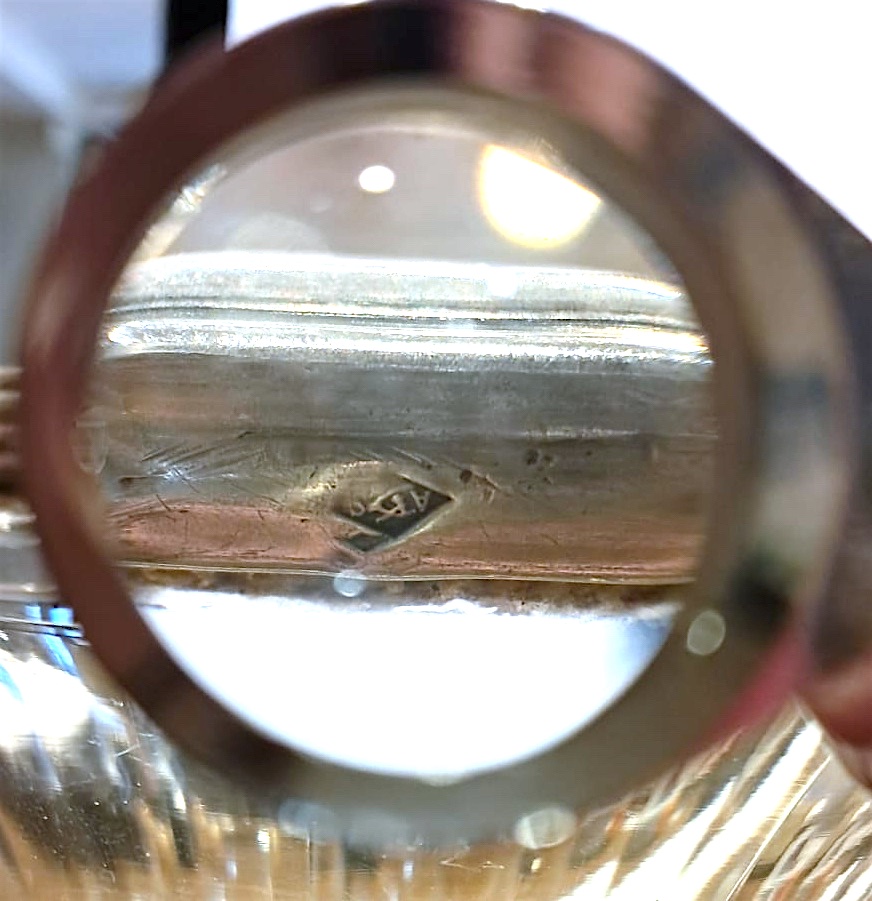 Crystal Bowl With Silver Mount, 20th Century-photo-2