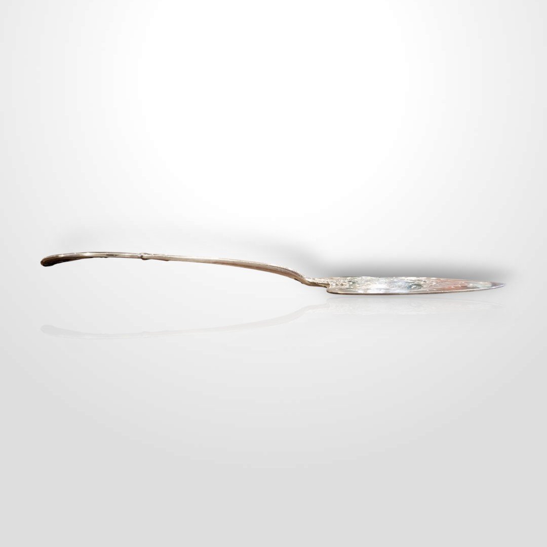 Pelle à tarte en argent massif, XIXe-photo-1