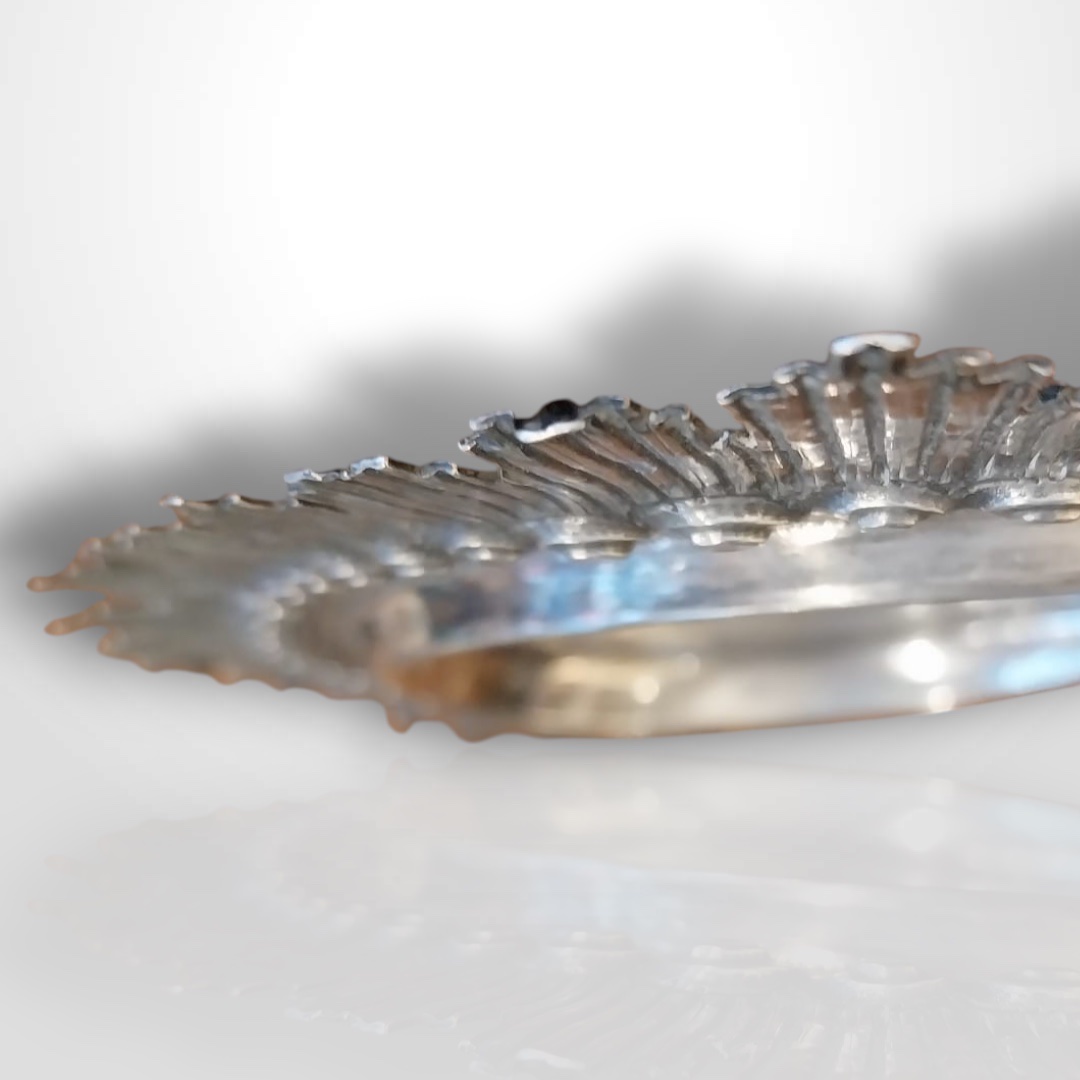 Ottoman/turkish Solid Silver Tray, 19th Century-photo-2