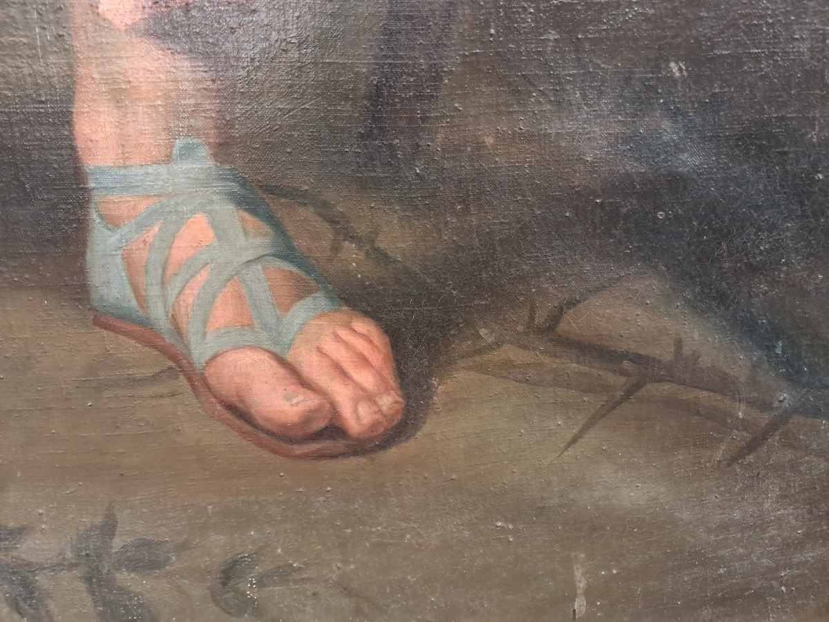 After Philippe De Champaigne, The Good Shepherd, Oil On Canvas, Early 19th Century-photo-4