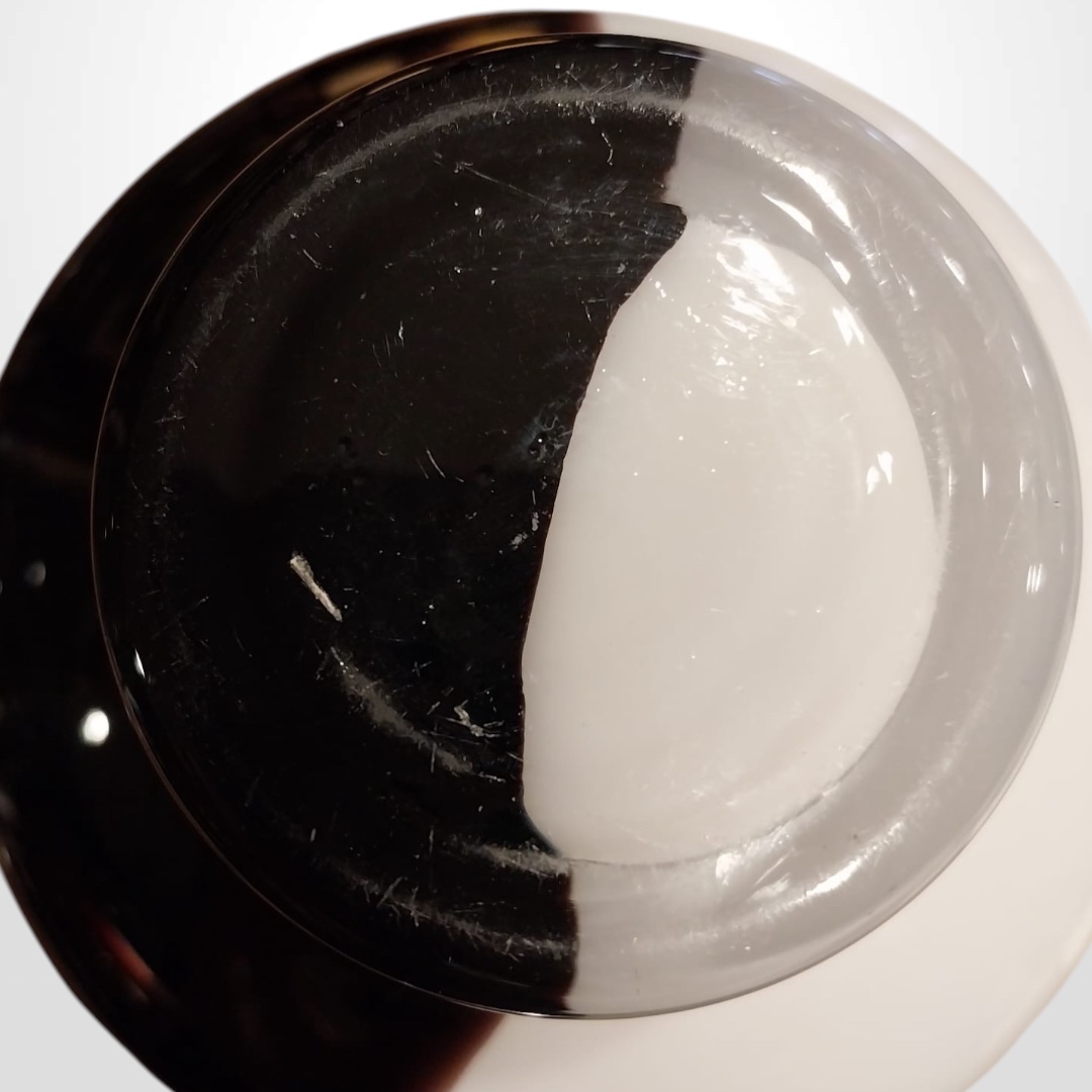 Two-tone Spinning Top-shaped Glass Paste Vase, 20th Century-photo-1