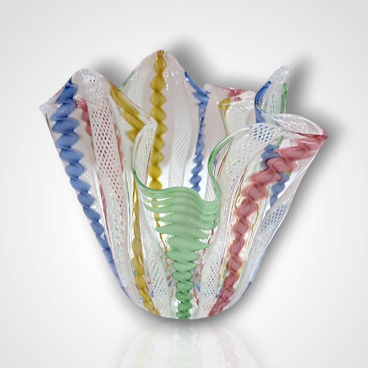 Murano, vase fazzoletto, XXe-photo-2