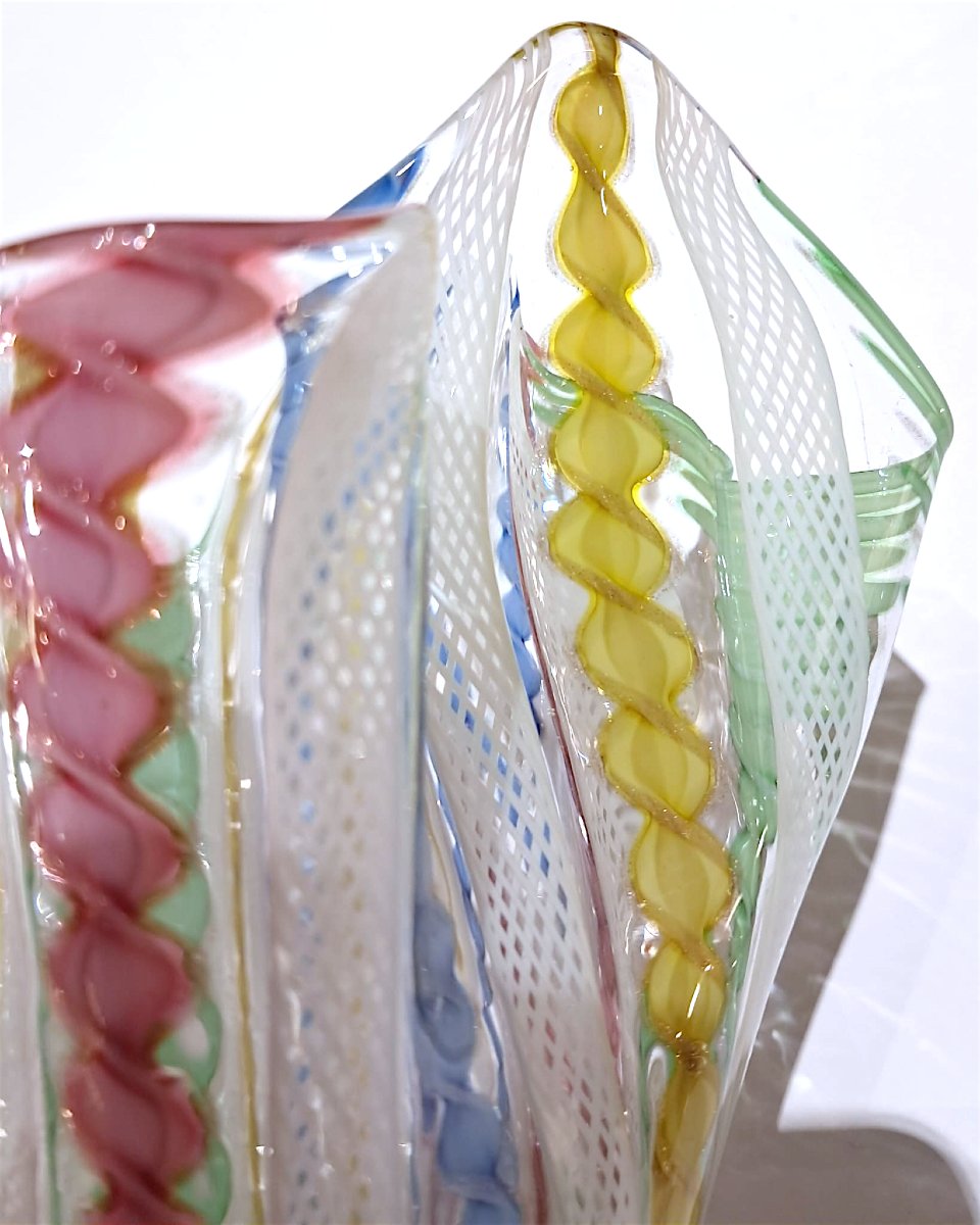 Murano, vase fazzoletto, XXe-photo-3