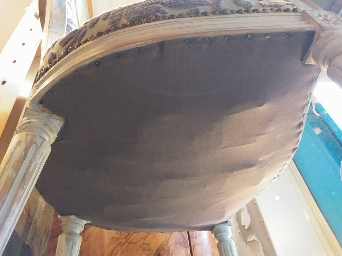 Paire de fauteuils de style Louis XVI, XXe-photo-1