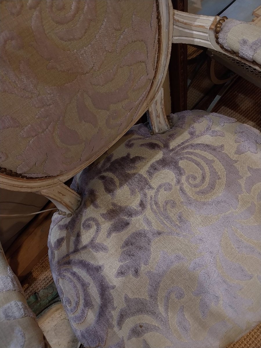 Paire de fauteuils de style Louis XVI, XXe-photo-3