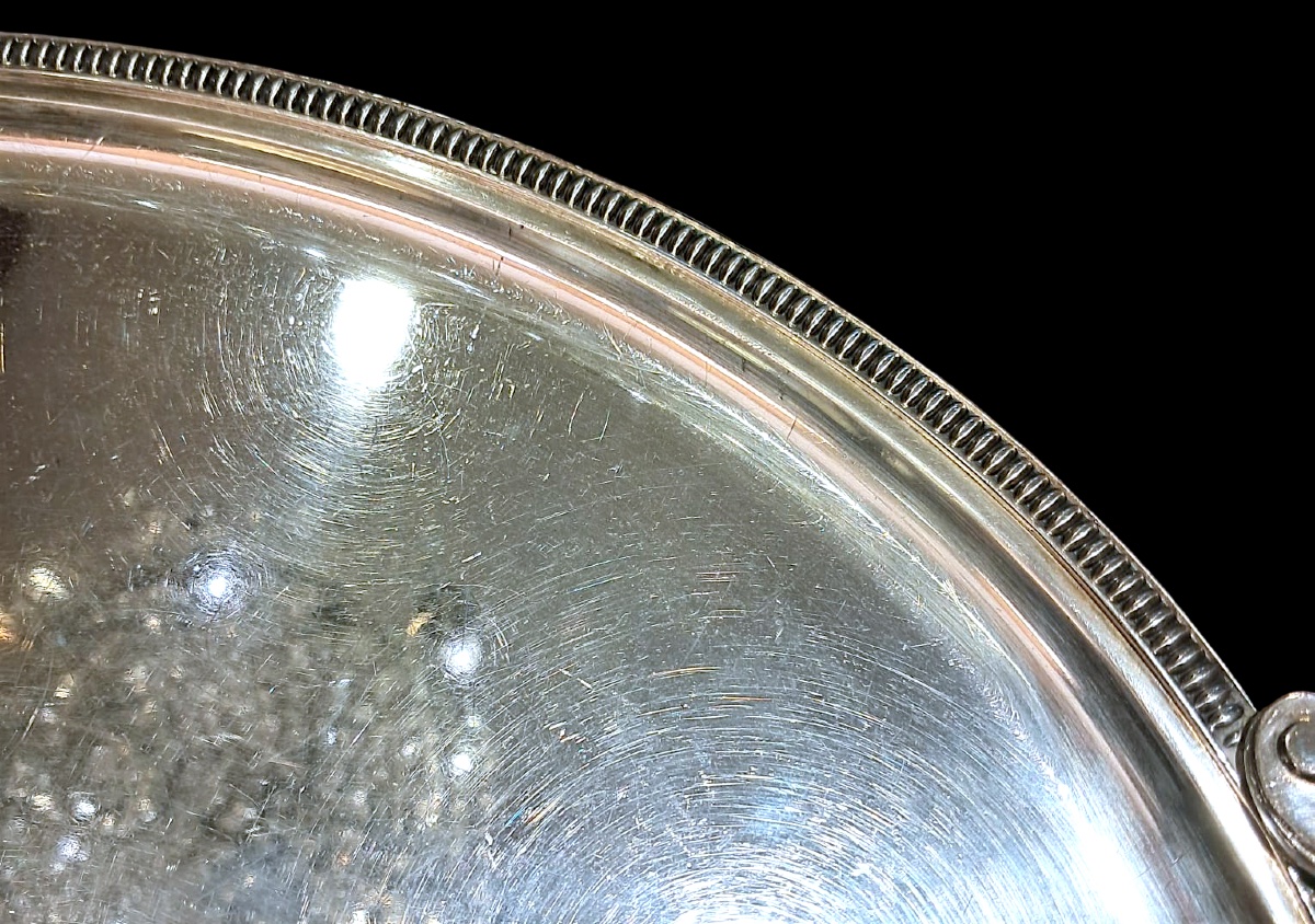 Christofle-gallia, Silver-plated Metal Tray, 20th Century-photo-1