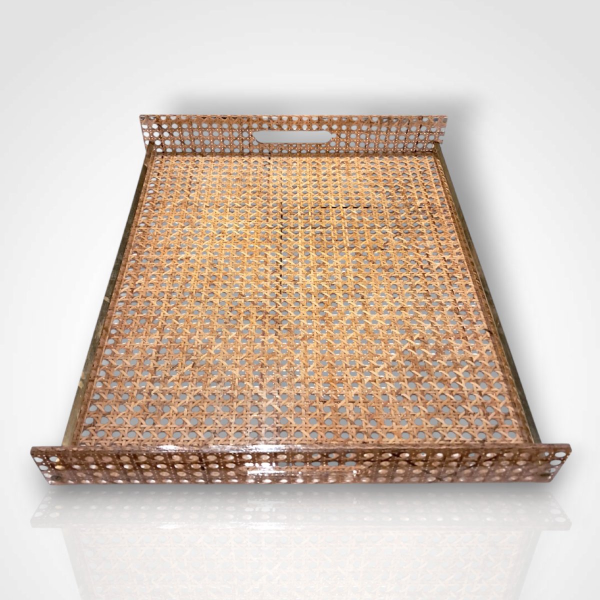 Gabriella Crespi pour Christian Dior, plateau en cannage, XXe-photo-2