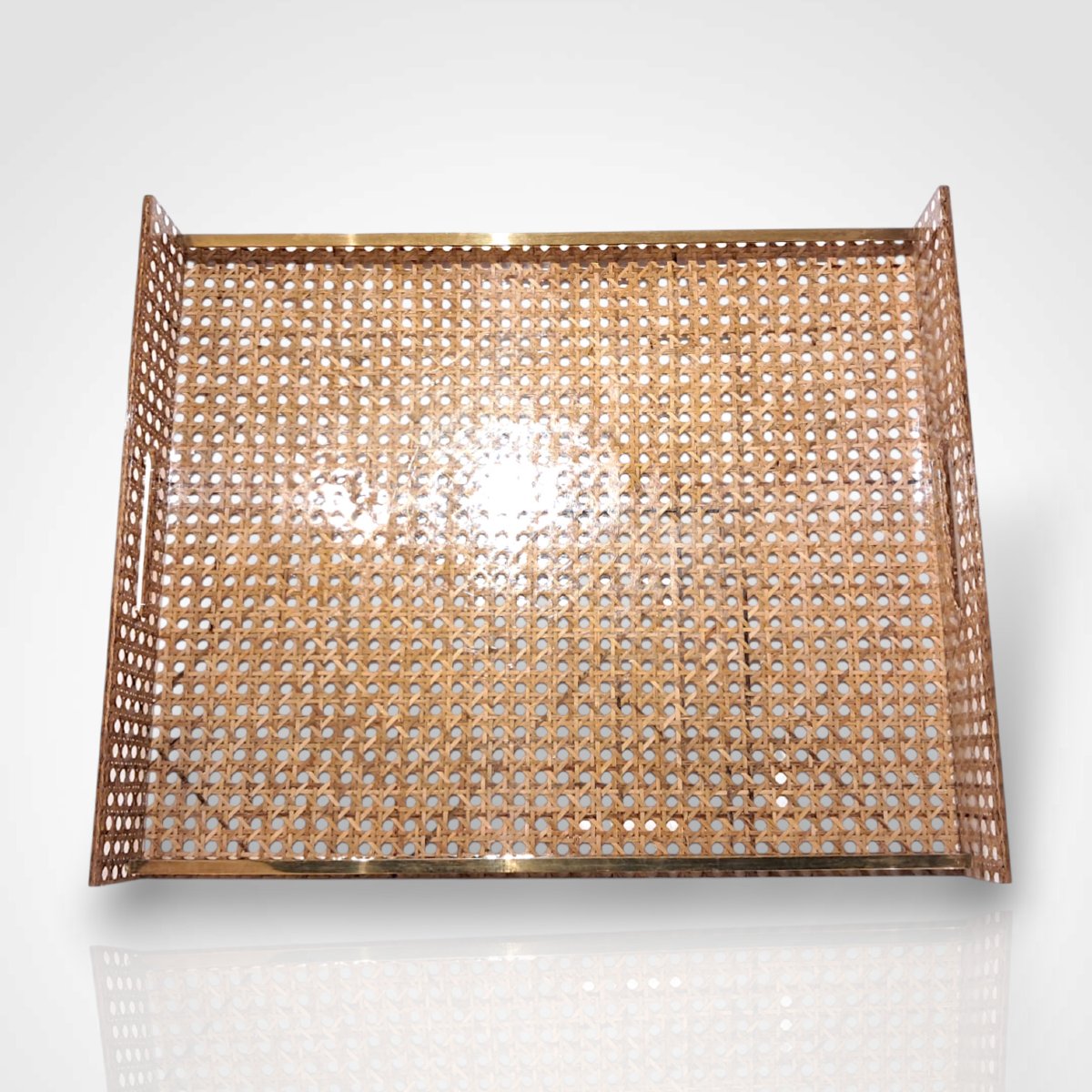 Gabriella Crespi pour Christian Dior, plateau en cannage, XXe-photo-4