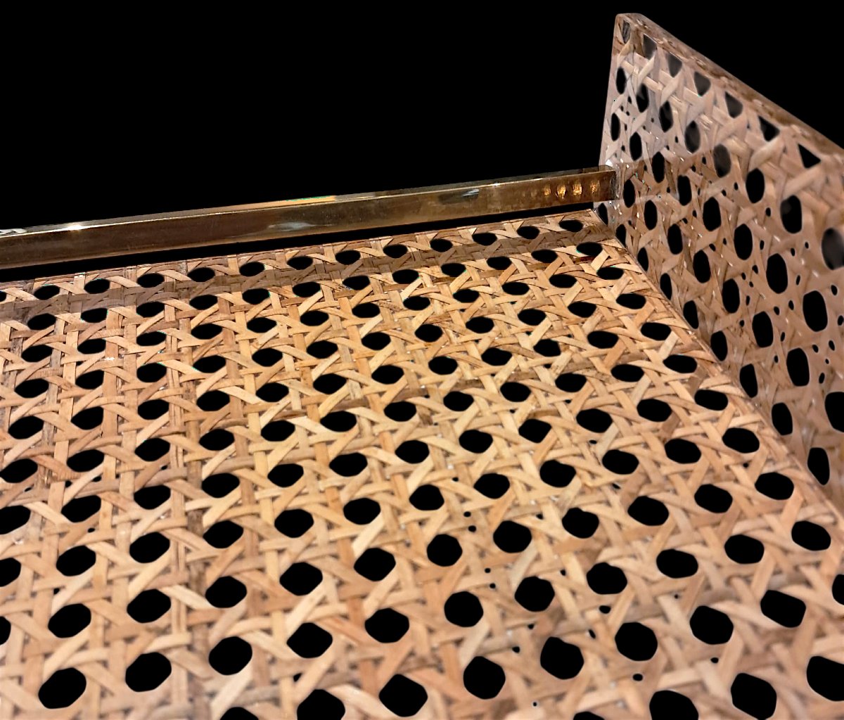 Gabriella Crespi pour Christian Dior, plateau en cannage, XXe-photo-2