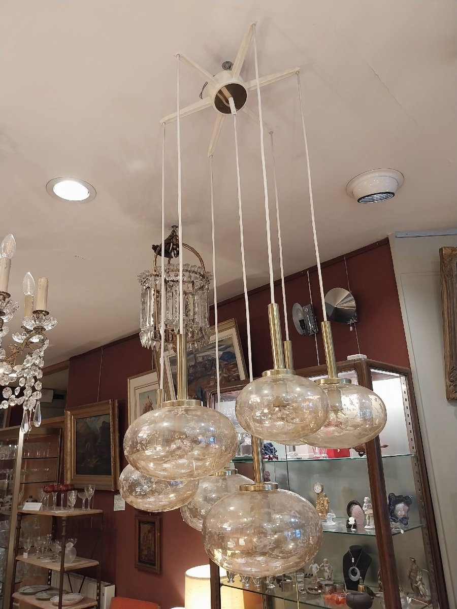 Lustre en cascade, Allemagne, années 70.-photo-4