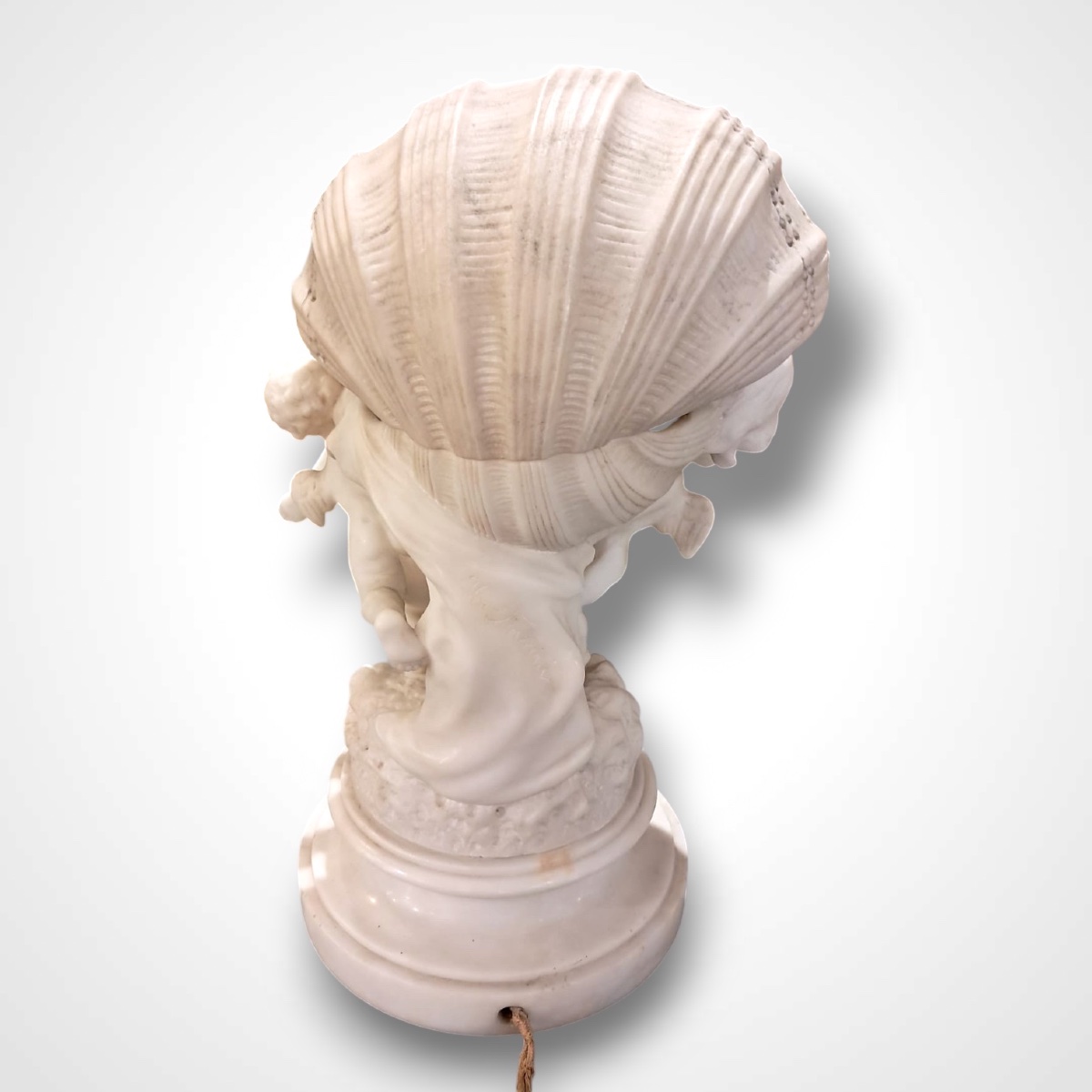 Umberto Stiaccini, “la Perla”, Alabaster Lamp, 20th Century-photo-3