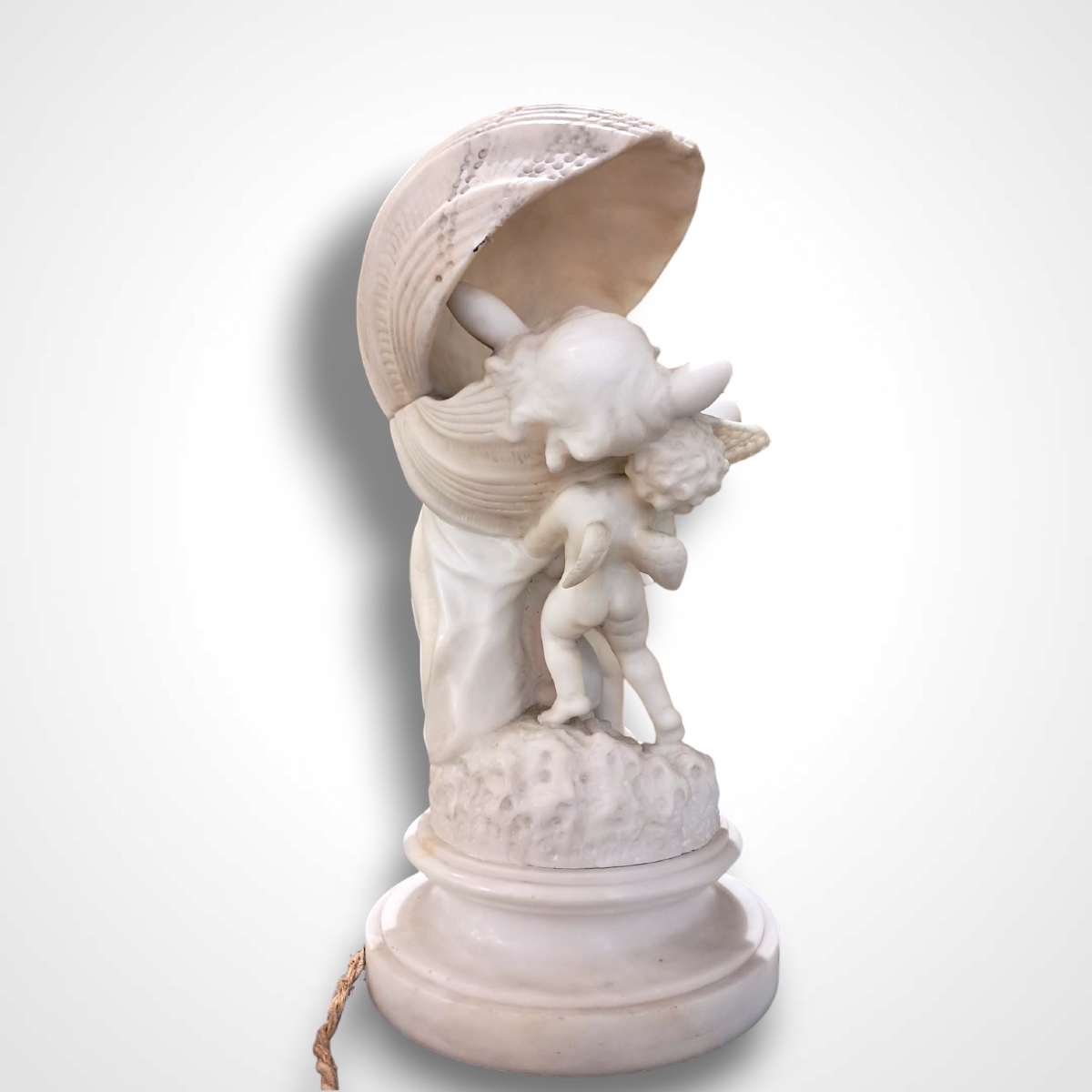 Umberto Stiaccini, “la Perla”, Alabaster Lamp, 20th Century-photo-4