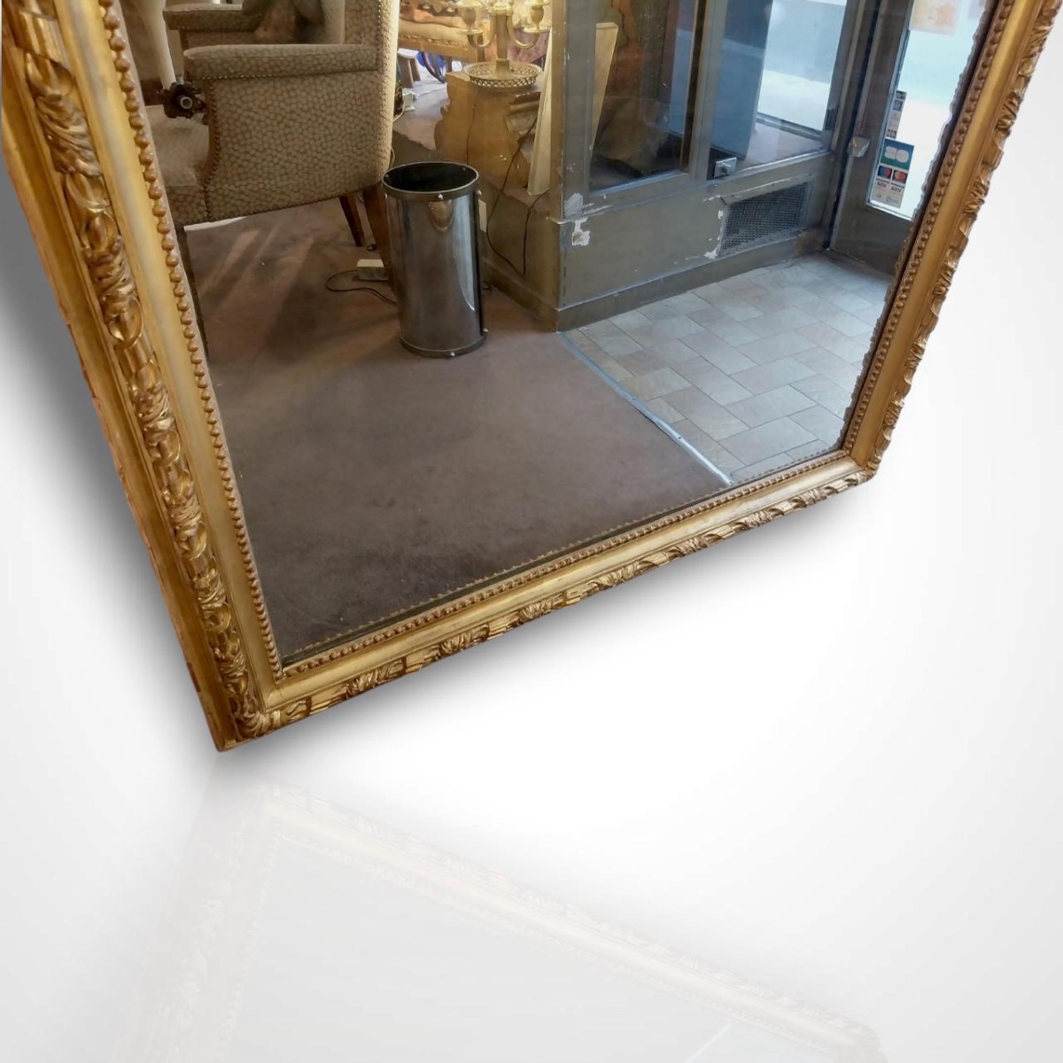 Miroir en bois doré, XIXe.-photo-7