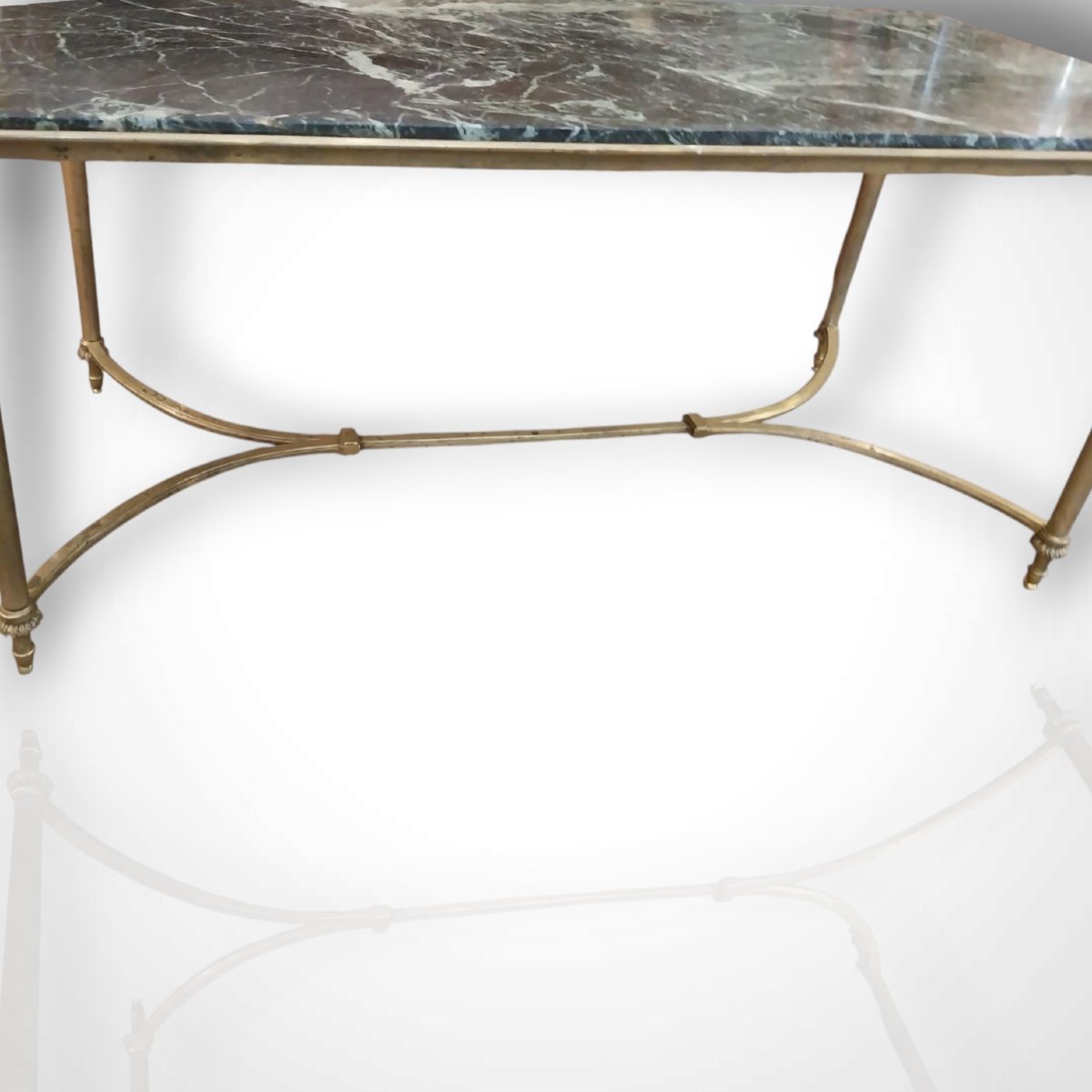 Bronze And Marble Coffee Table, 20th Century-photo-3