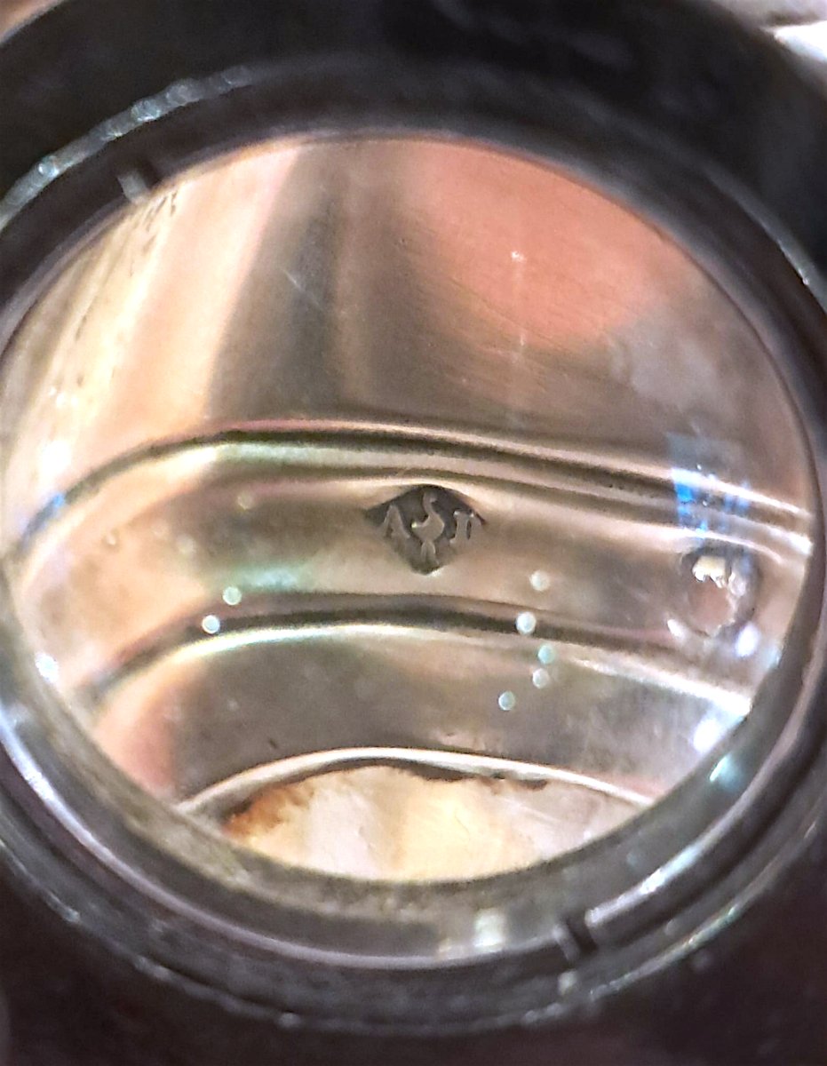 Paire d’aiguières en cristal à monture en argent, fin XIXe-début XXe-photo-2