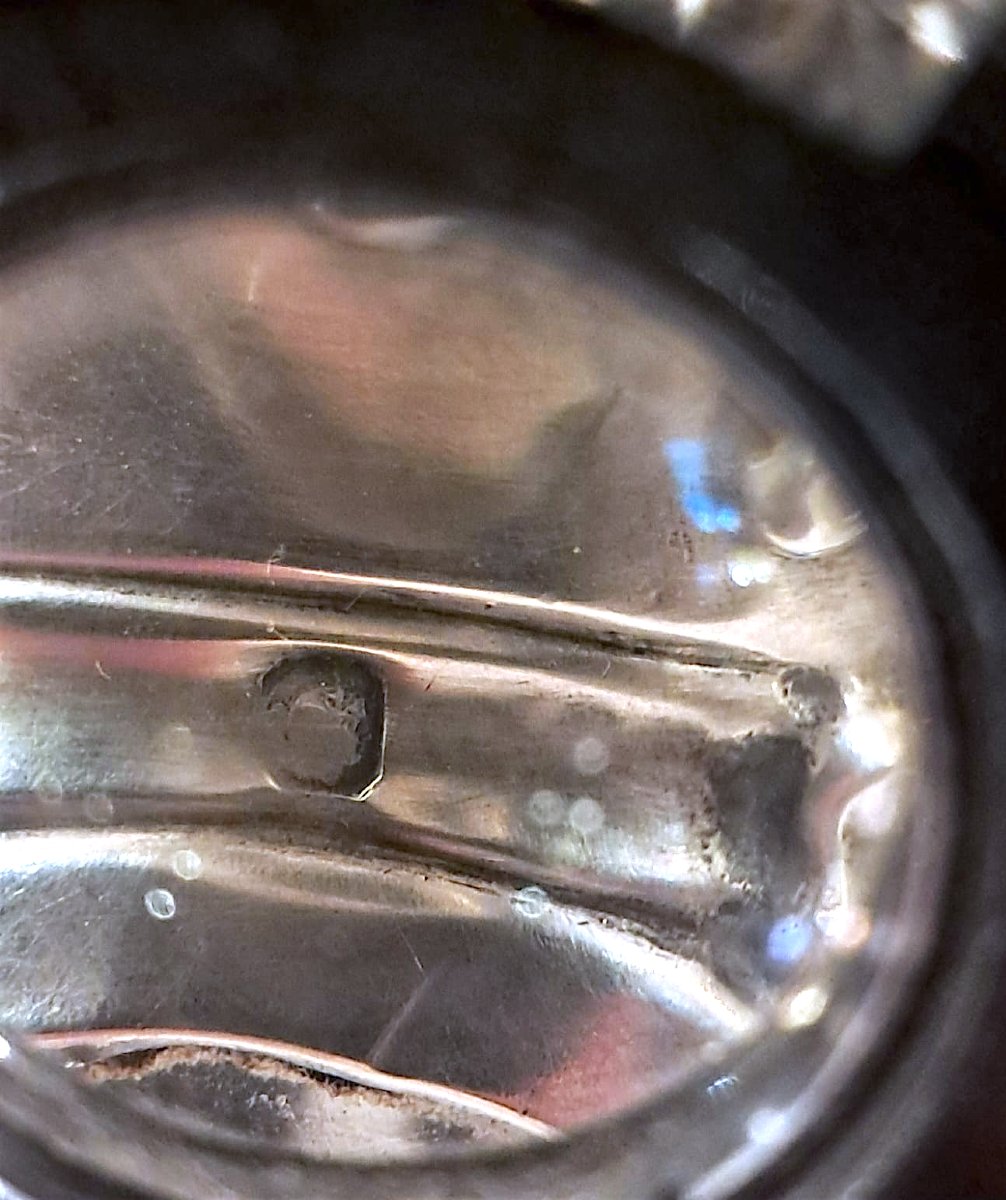 Paire d’aiguières en cristal à monture en argent, fin XIXe-début XXe-photo-3