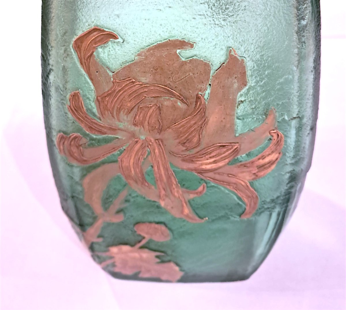 Vase en verre, fin XIXe-début XXe-photo-4