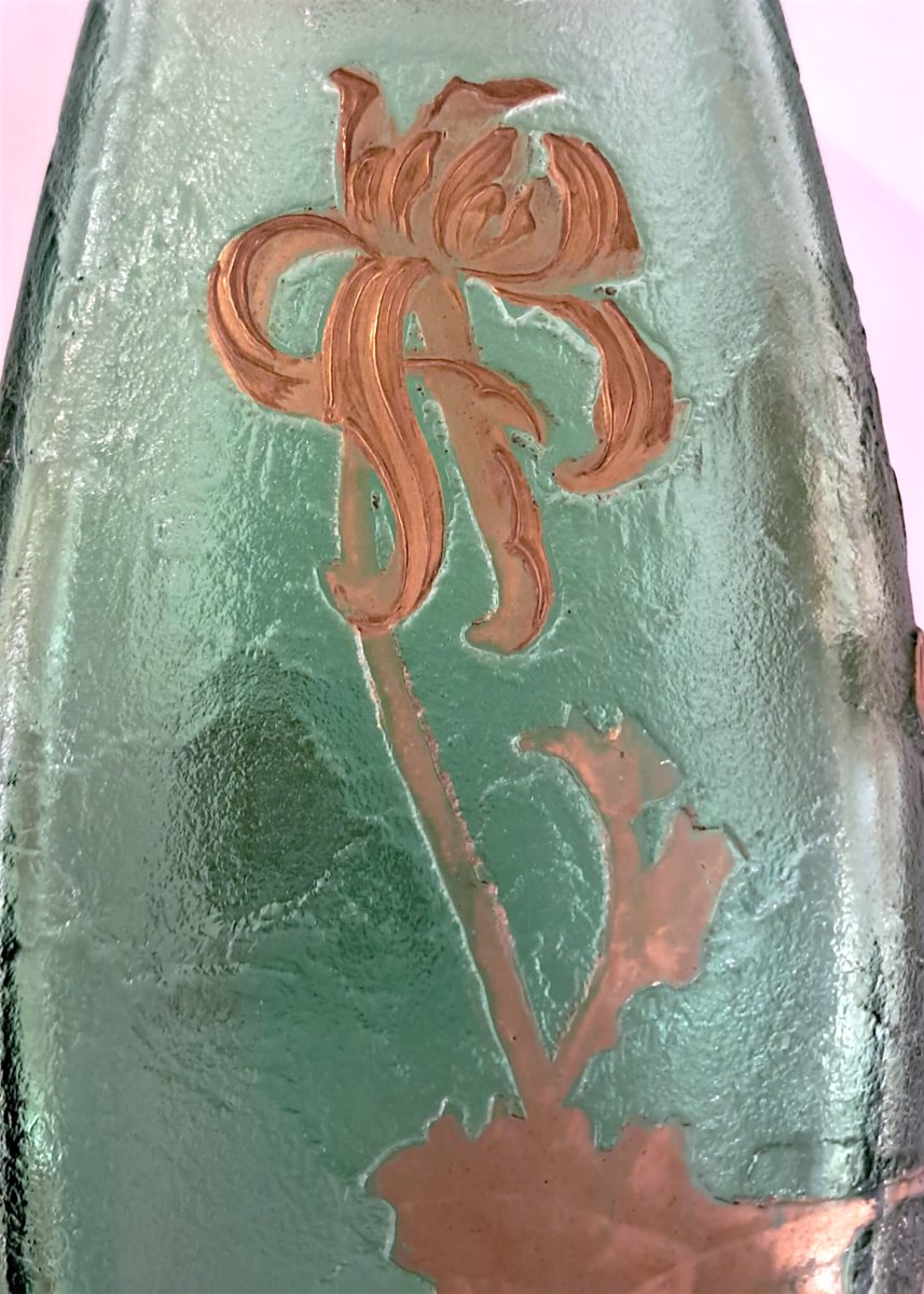 Vase en verre, fin XIXe-début XXe-photo-5