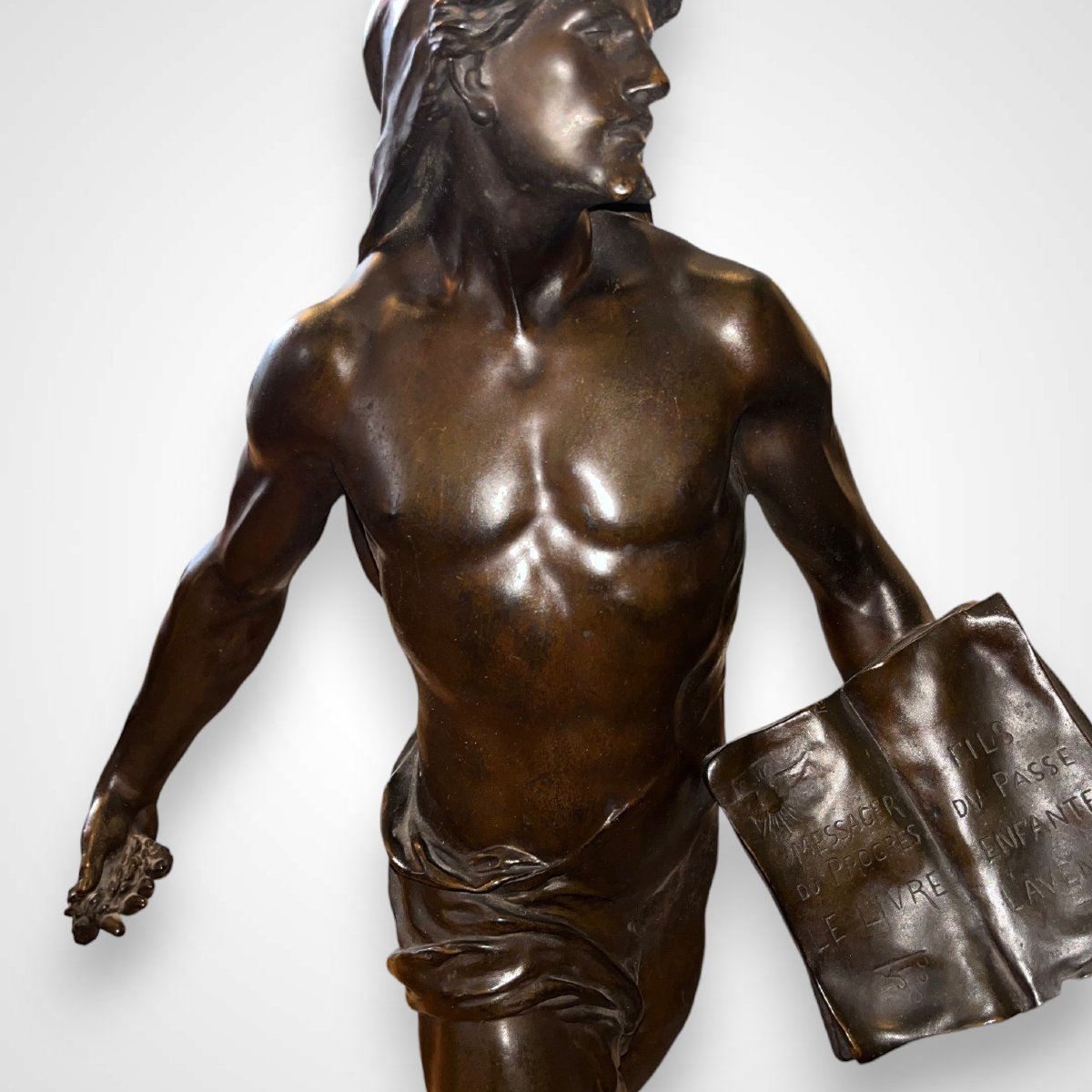 Émile Louis Picault (1833-1915) - Bronze "Le Semeur d'Idées", fin XIXe-photo-4