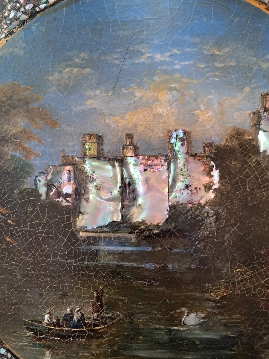 Tilting Pedestal Table In Boiled Cardboard, 19th Century-photo-5