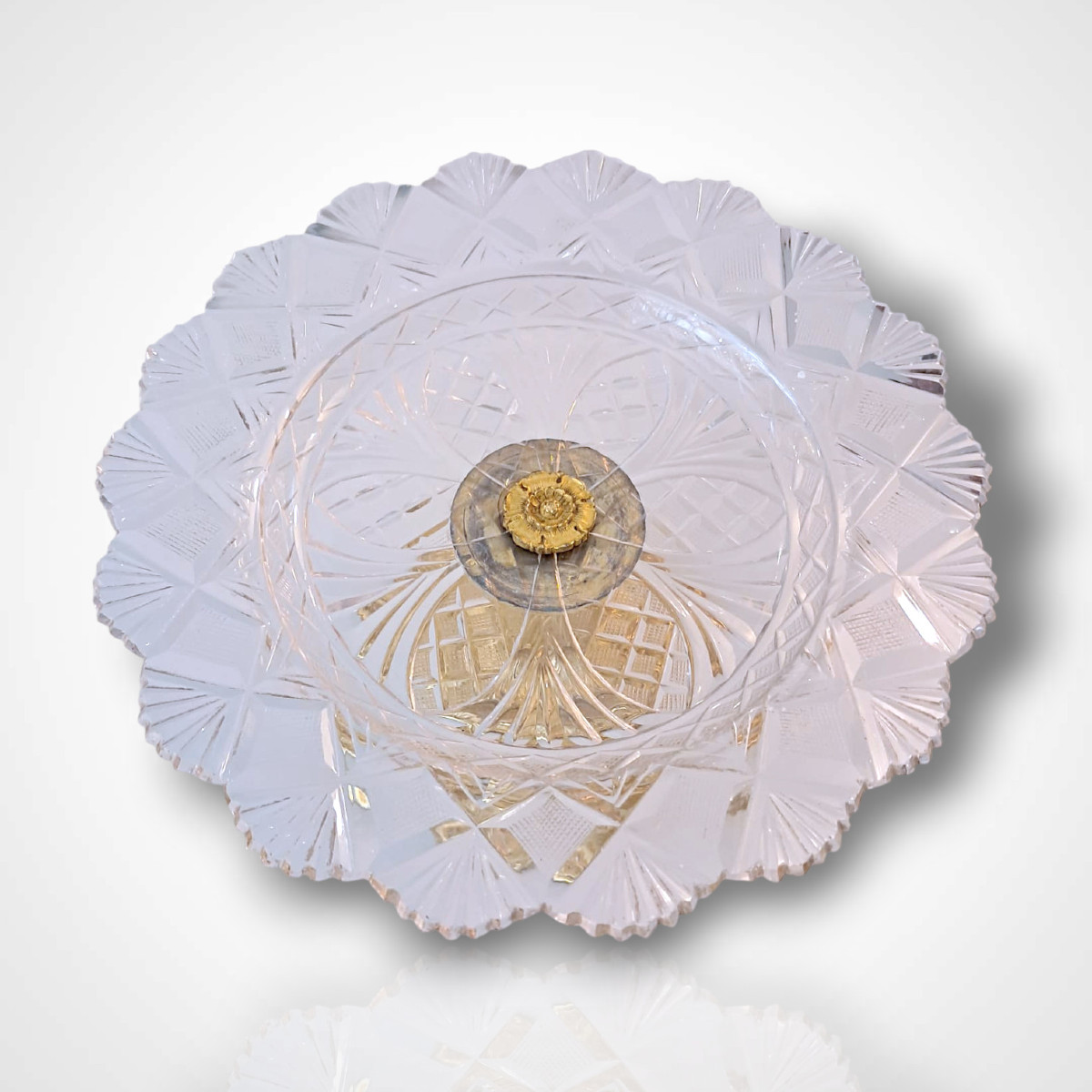 Crystal And Bronze Bowl, 19th Century-photo-4