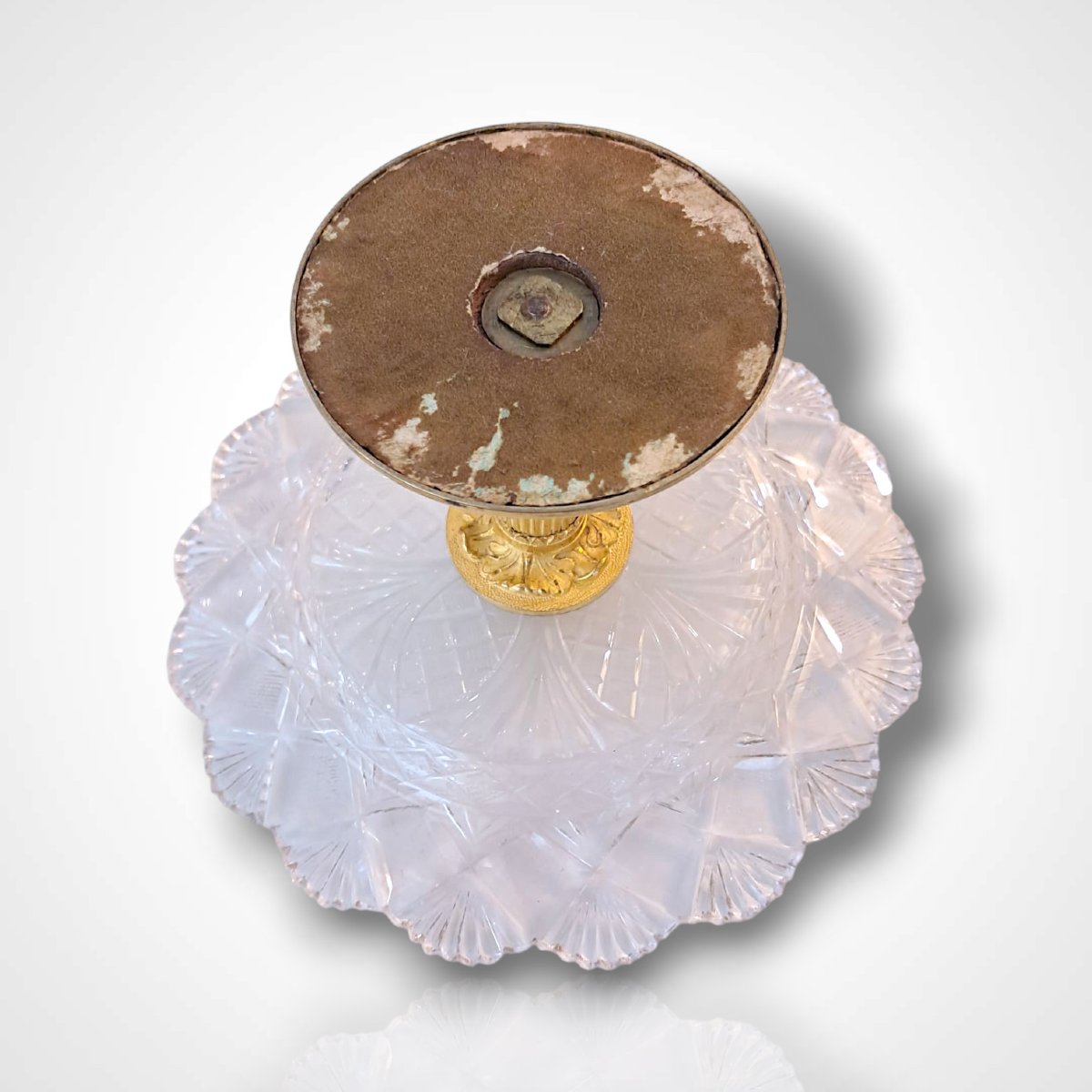 Crystal And Bronze Bowl, 19th Century-photo-1