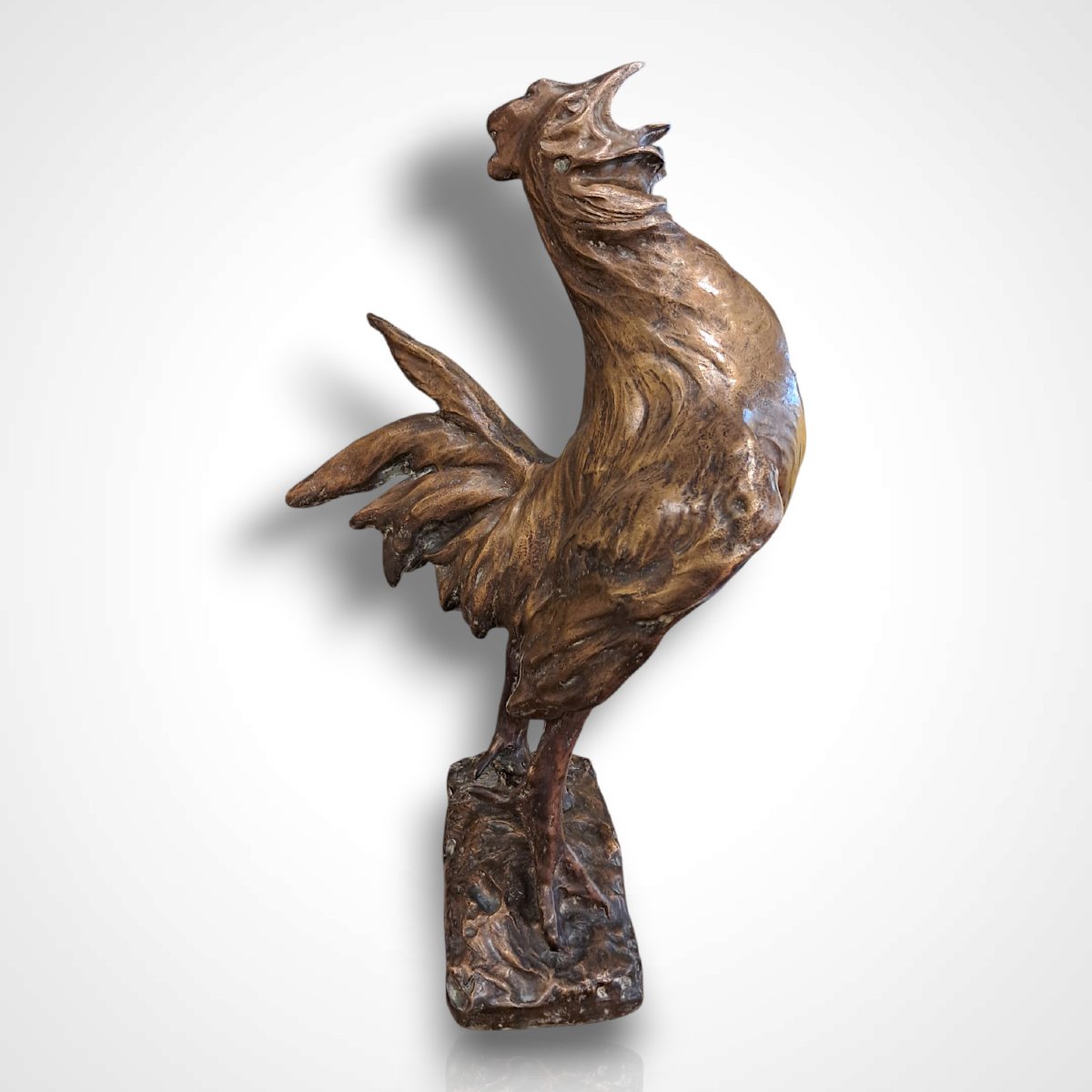 Jean Gaspar, Le Coq De Jemappes, Bronze, 20th Century-photo-3