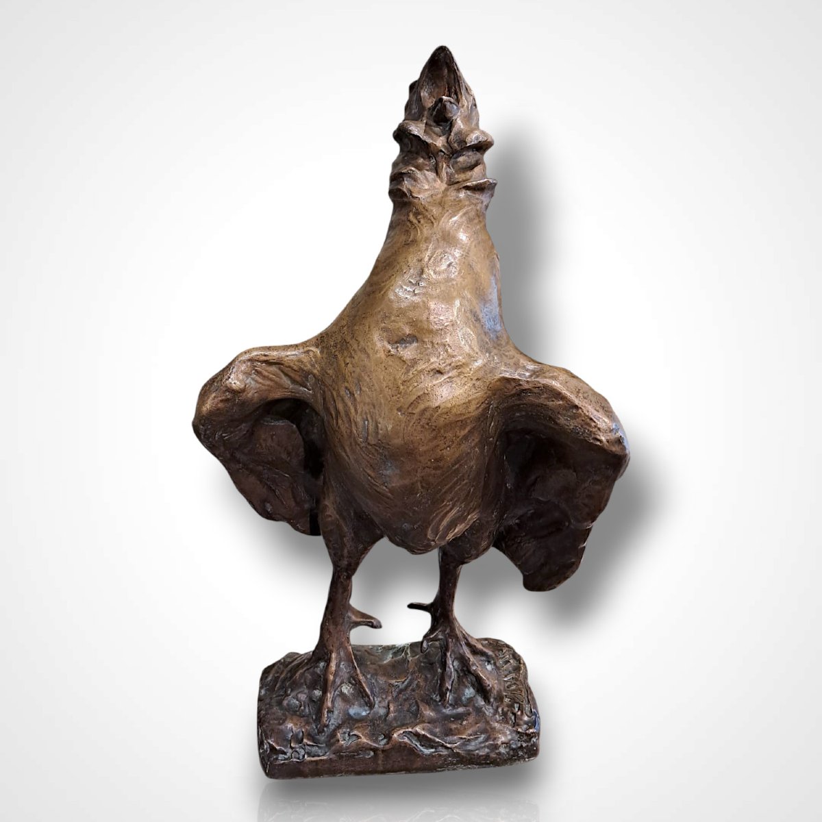Jean Gaspar, Le Coq De Jemappes, Bronze, 20th Century-photo-4