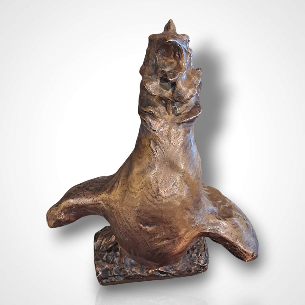 Jean Gaspar, Le Coq De Jemappes, Bronze, 20th Century-photo-1