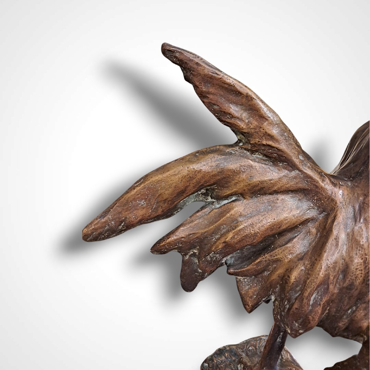 Jean Gaspar, Le Coq De Jemappes, Bronze, 20th Century-photo-2