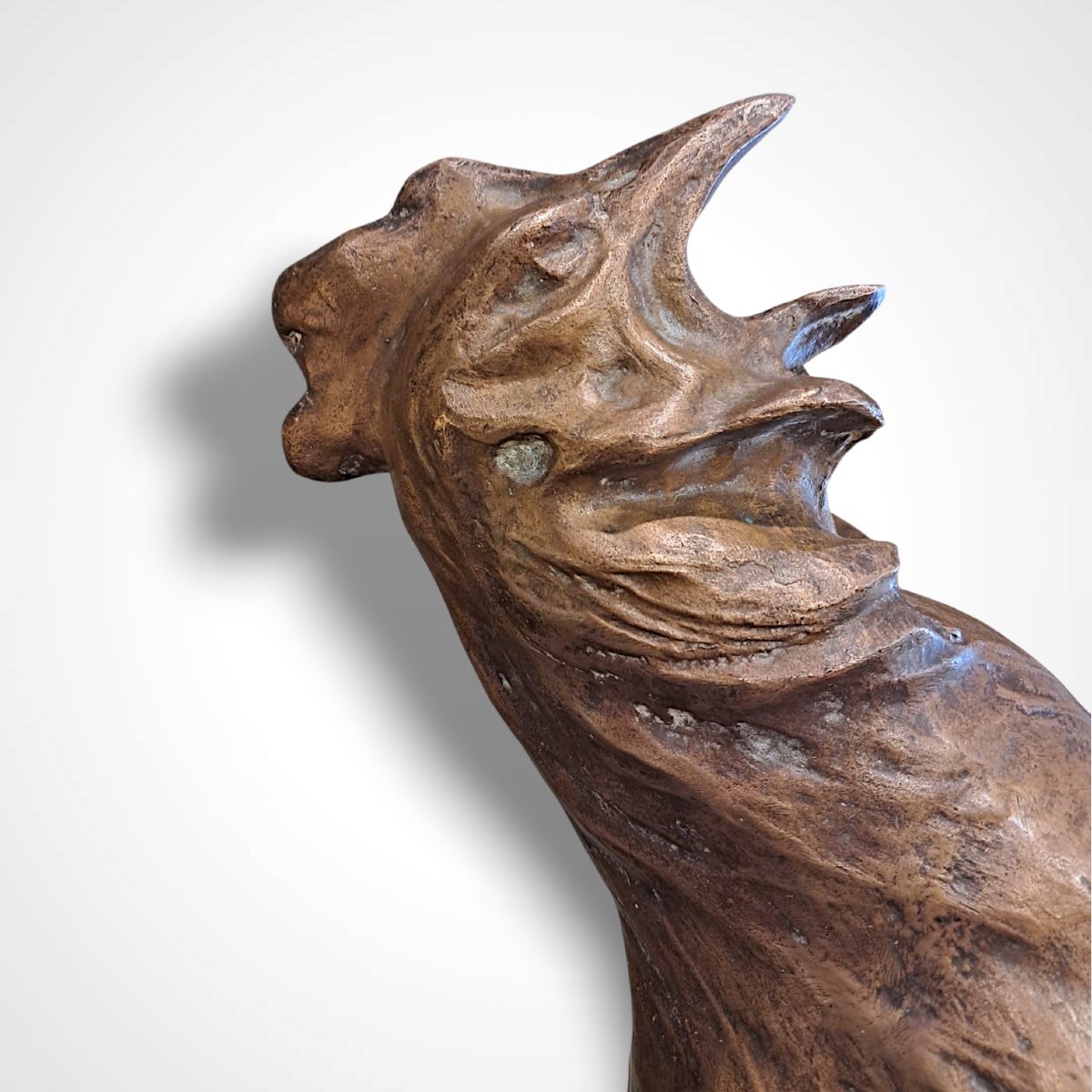 Jean Gaspar, Le Coq De Jemappes, Bronze, 20th Century-photo-3