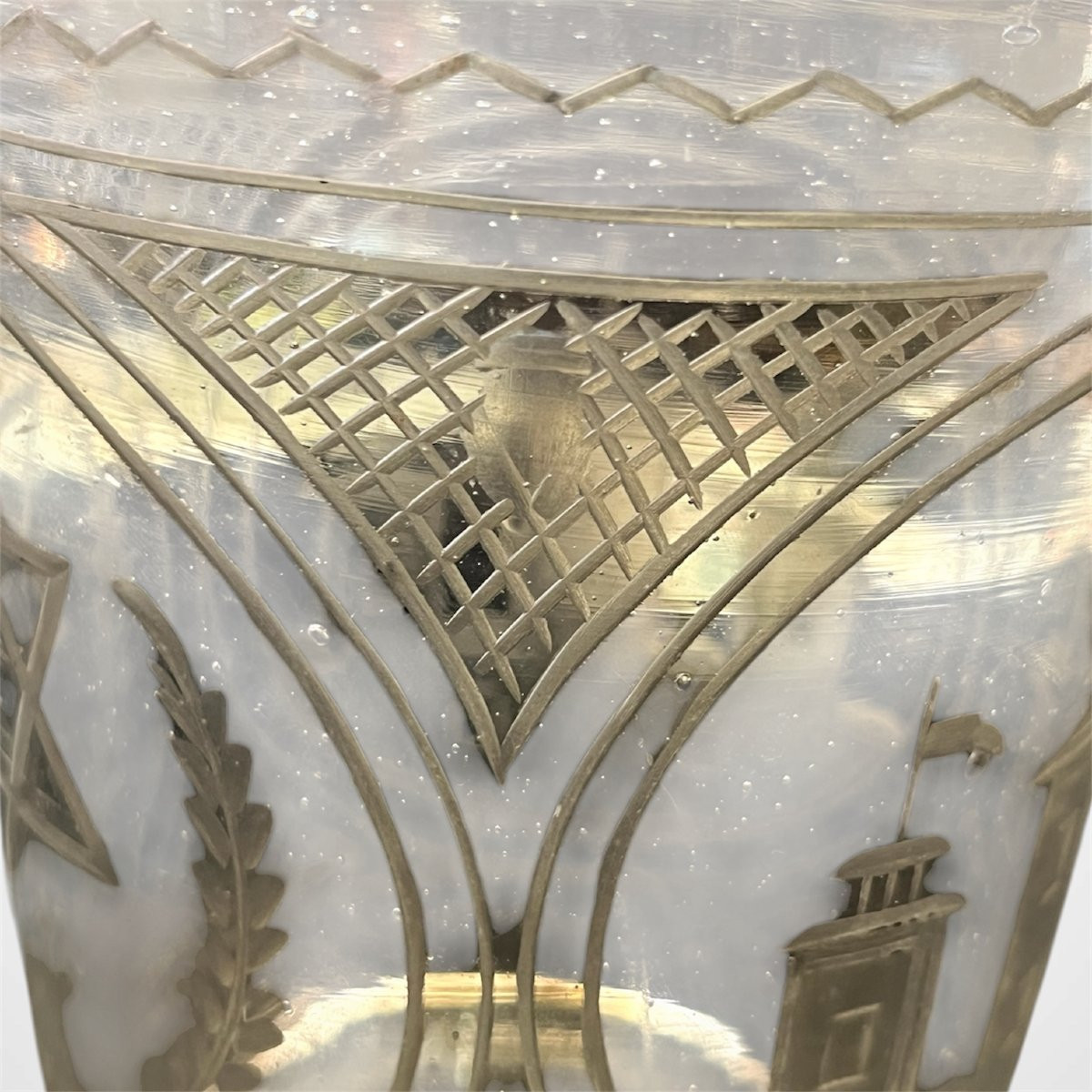 Verre de cérémonie maçonnique en cristal, début XIXème-photo-2