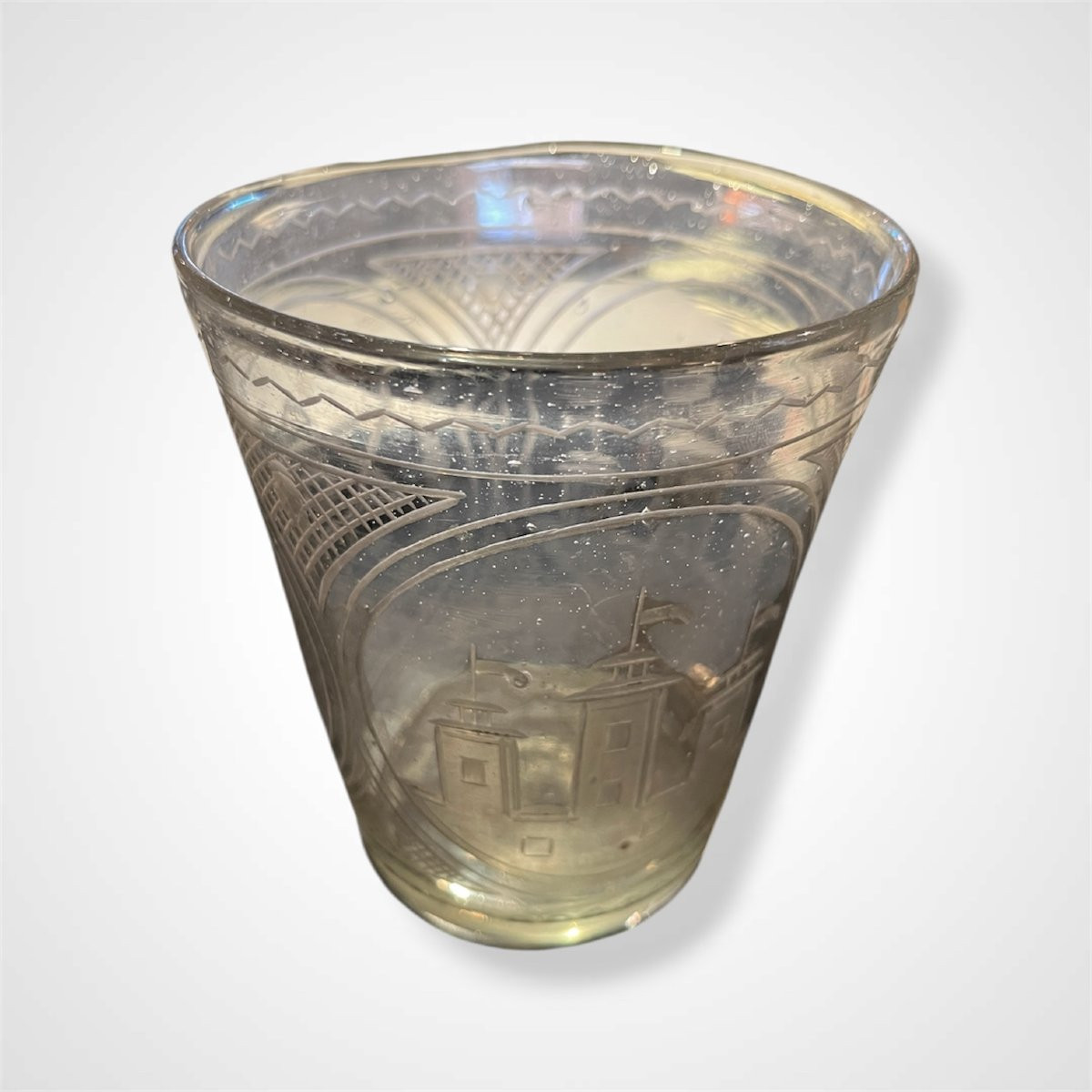 Verre de cérémonie maçonnique en cristal, début XIXème-photo-4