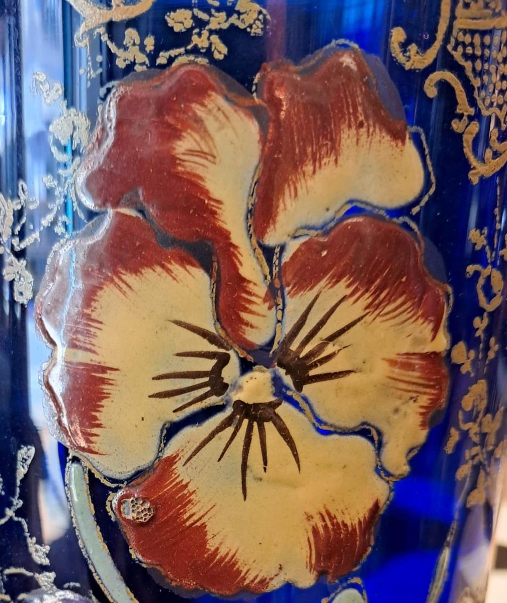 Legras, paire de vases en verre émaillé, début XXe-photo-5