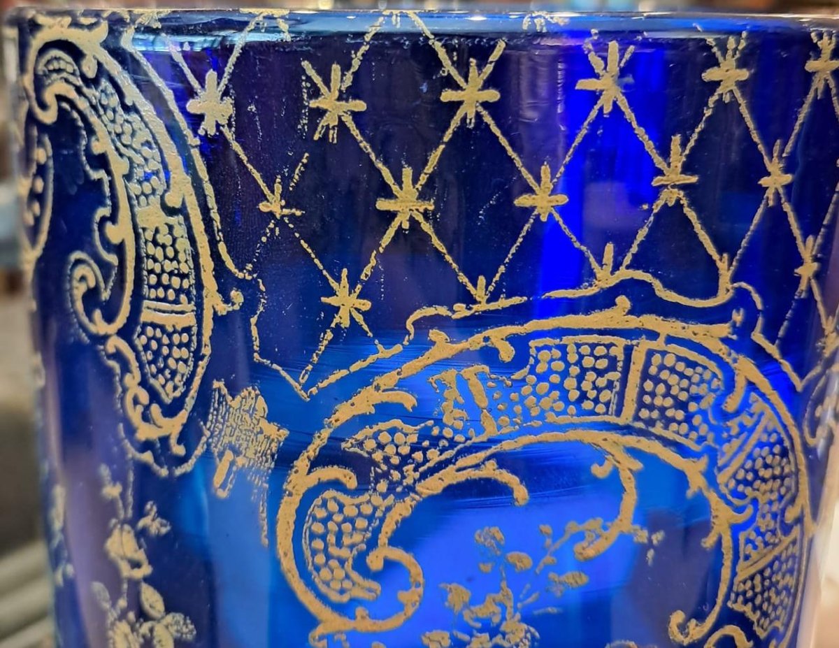Legras, paire de vases en verre émaillé, début XXe-photo-6