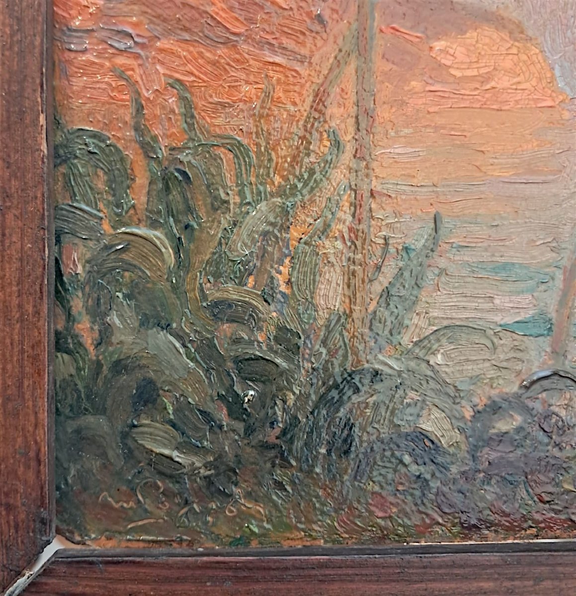 Marcel Dominique Poggioli, View Of Corsica, Oil On Panel, Early 20th Century-photo-4
