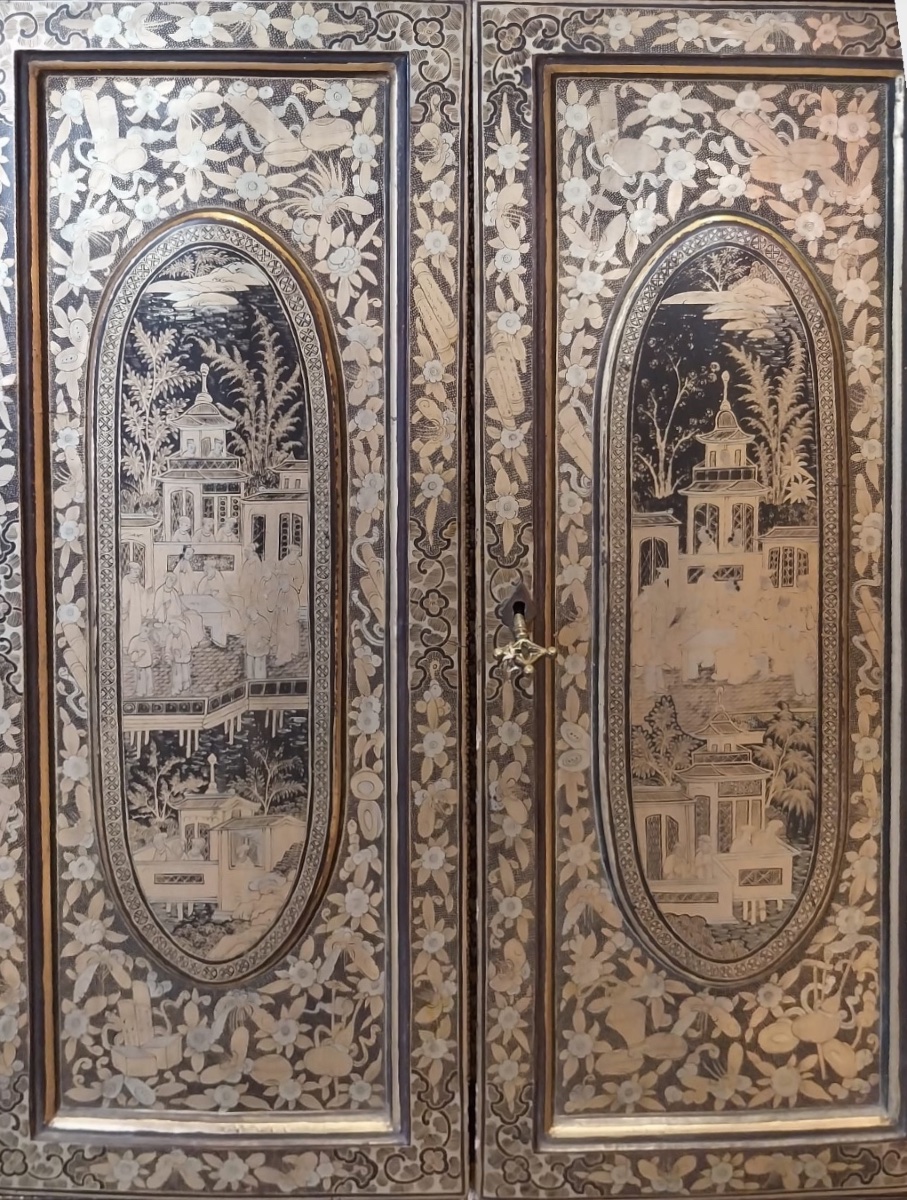 Cabinet laqué, Chine, d’époque XIXe.-photo-6