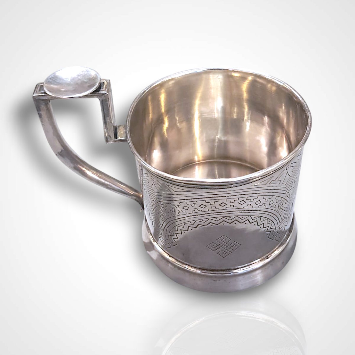 Silver Pod Stakan, Russia, Late 19th Century-photo-3