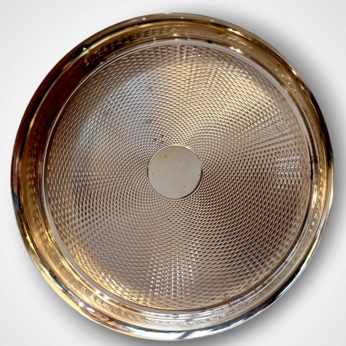 Hermès Paris, paire de dessous de bouteilles en vermeil, XXe-photo-2