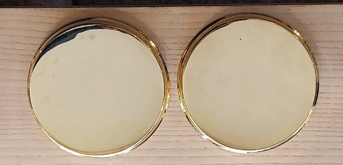 Hermès Paris, paire de dessous de bouteilles en vermeil, XXe-photo-4